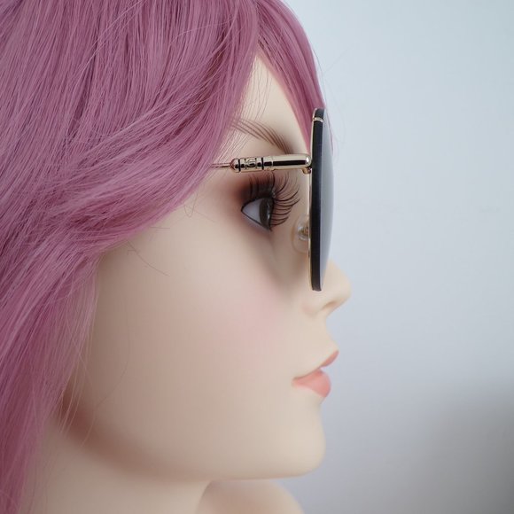 Carolina Herrera Heart Cut Out Shades, Round Rimless Stainless Steel Unique Y2K main image 4